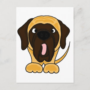 Funny English Mastiff Original Art Postcard