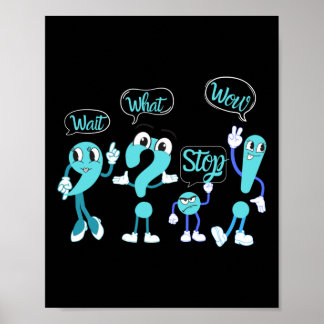 Funny English Punctuation Design Sticker Poster