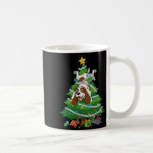 Funny English Springer Spaniel Dog Christmas Tree  Coffee Mug