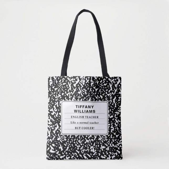 Funny English Teacher Composition Pattern Tote Bag (Front)