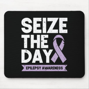 Funny Epilepsy Awareness Seize The Day Ribbon  Mouse Pad
