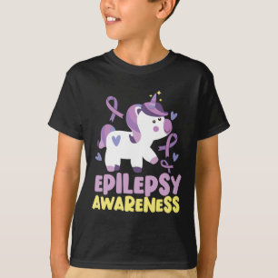 Funny Epilepsy Awareness Unicorn Ribbon  T-Shirt