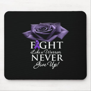 Funny epilepsy Awareness women Kids purple ribbon  Mouse Pad