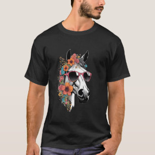 Funny Equestrian Art For Men Women Horse Rider Flo T-Shirt