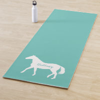 Funny Equestrian Workout Fitness Turquoise Horse