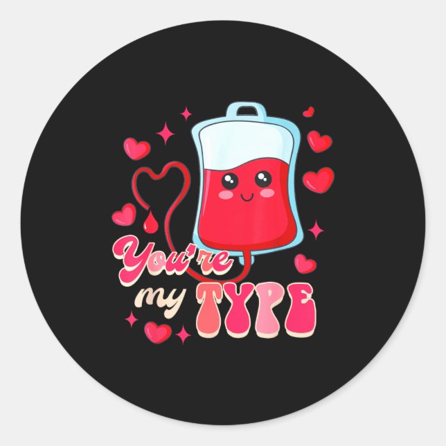 Funny Er Rn Nurse Nursing Valentine’s Day You're M Classic Round Sticker (Front)