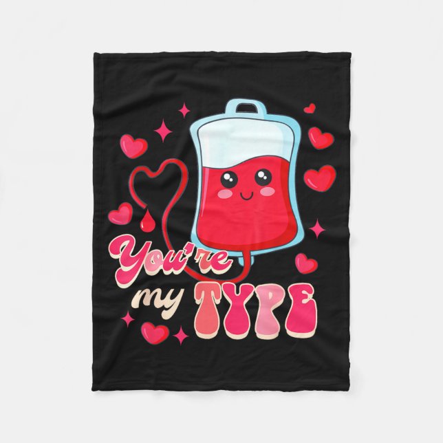 Funny Er Rn Nurse Nursing Valentine’s Day You're M Fleece Blanket (Front)