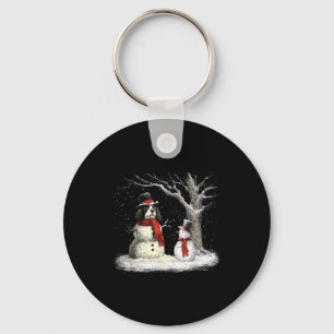 Funny Er Spaniel Dog In The Snow Tree Christmas Wi Key Ring