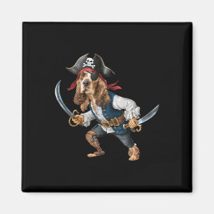 Funny Er Spaniel Pirate Halloween Mens Womens Kids Magnet