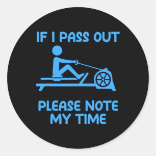Funny Erg Machine Gym Ergometer Rowing Exercise  Classic Round Sticker