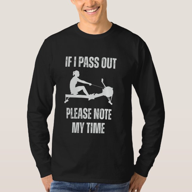 Funny ERG Machine Gym Ergometer Rowing Exercise T-Shirt (Front)