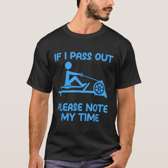Funny Erg Machine Gym Ergometer Rowing Exercise  T-Shirt (Front)