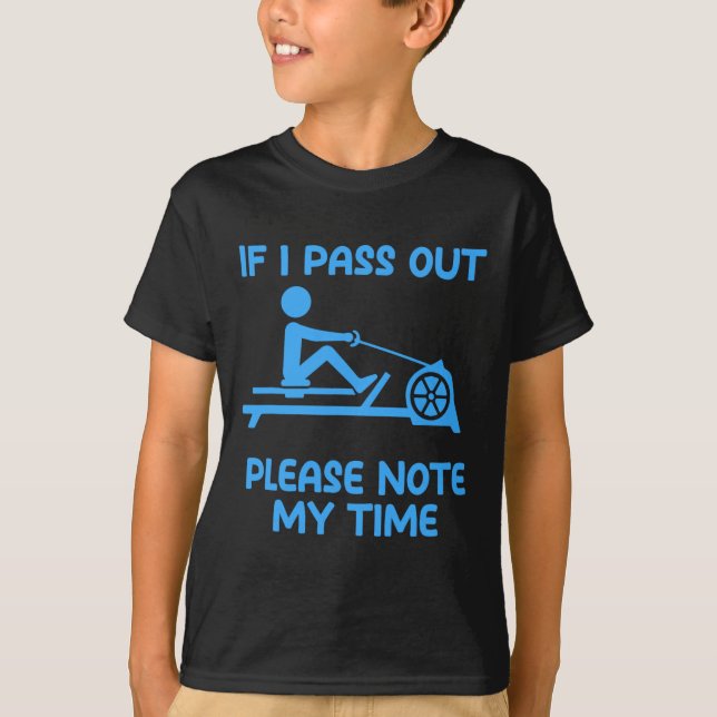 Funny Erg Machine Gym Ergometer Rowing Exercise  T-Shirt (Front)