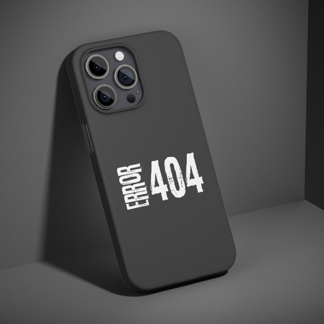 Funny Error 404 Page Not Found Geek Humour Design iPhone Case (Creator Uploaded)