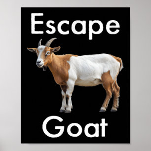 Funny Escape Goat Scapegoat Animal Huda Humour Isl Poster