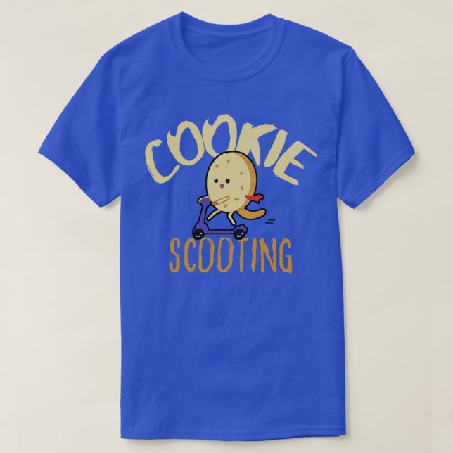 Funny EScooter Cute Kawaii Cookie Driving Scooter  T-Shirt (Design Front)