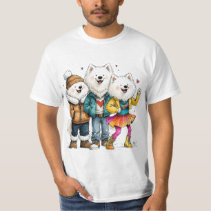 Funny Eskimo Dog Shirt Cute Dog Trio Tee