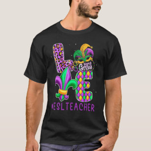 Funny ESL Teacher Mardi Gras Family Matching Outfi T-Shirt