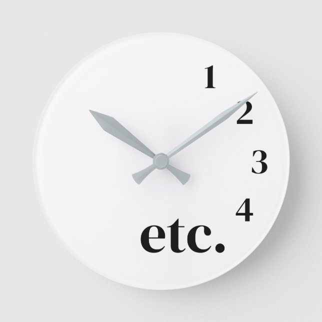 Funny etc. round clock (Front)