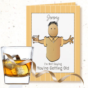 Funny Ethnic Male Cartoon Sassy Birthday           Card