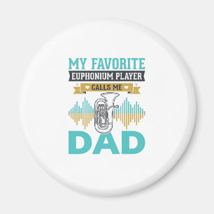 Funny Euphonium Dad Vintage Music Design_1 Magnet