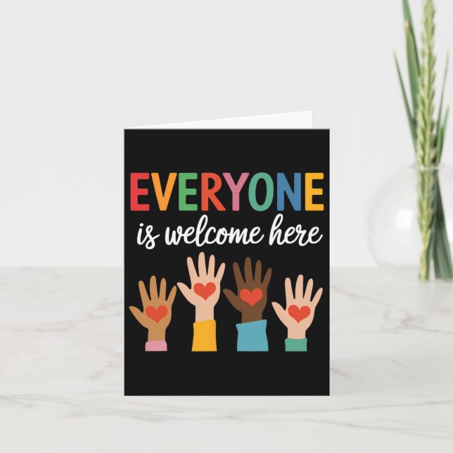 Funny Everyone Is Welcome Here Idaho Teacher  Card (Front)