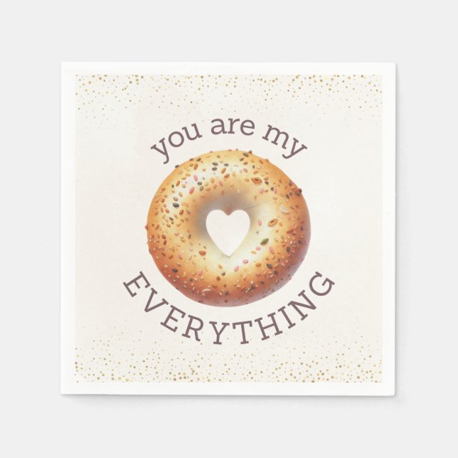 Funny Everything Bagel 'You Are My Everything' Napkin (Front)