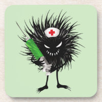 Funny Evil Bug Nurse With Syringe