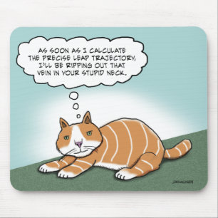 Funny Evil Kitty Mouse Pad