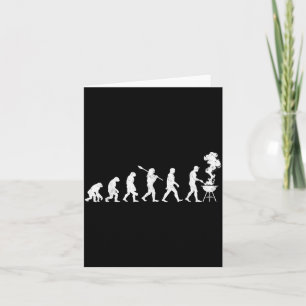 Funny Evolution Barbecue Chef Grilling Joke Tee Card