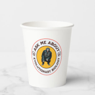 Funny Evolution Biology Meme Nerd Humour Gift Paper Cups