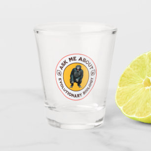 Funny Evolution Biology Meme Nerd Humour Gift Shot Glass