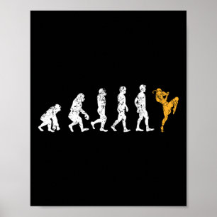 Funny Evolution Kickboxing Gift Muay Thai Poster