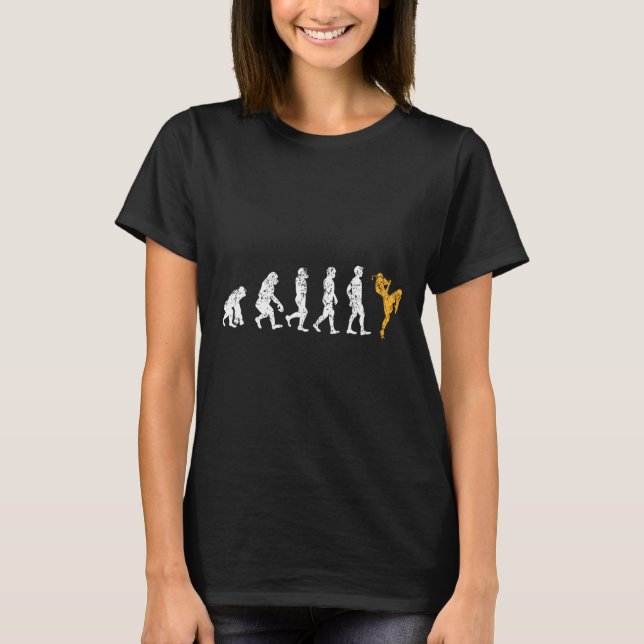 Funny Evolution Kickboxing Gift Muay Thai  T-Shirt (Front)