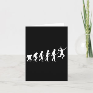 Funny Evolution Of A Dminton Player Women And Girl Card