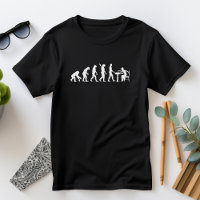 Funny evolution of man playing chess strategy game