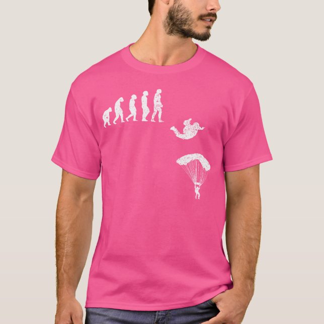 Funny Evolution Of Skydiving T-Shirt (Front)