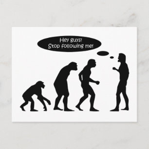 Funny Evolution Postcard