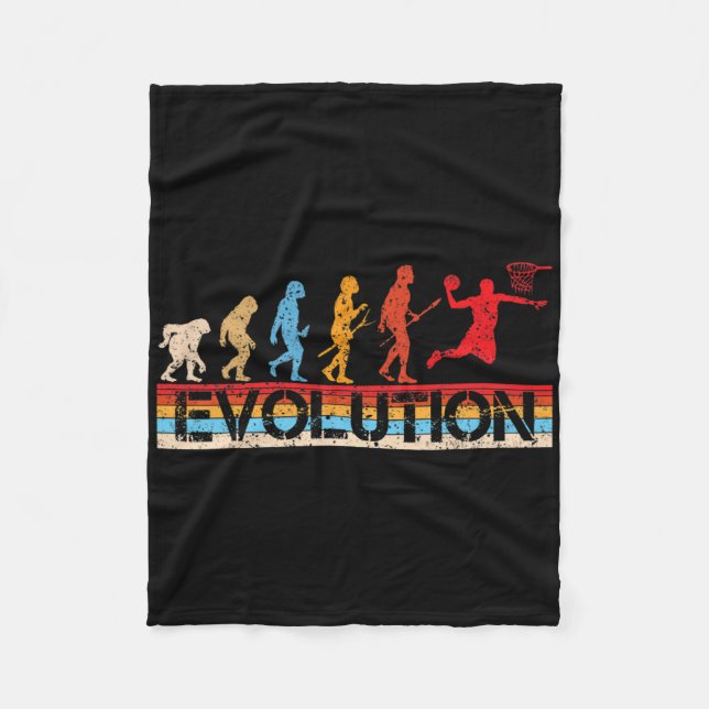 Funny Evolution Sketll Players Sketll Fans Retro  Fleece Blanket (Front)
