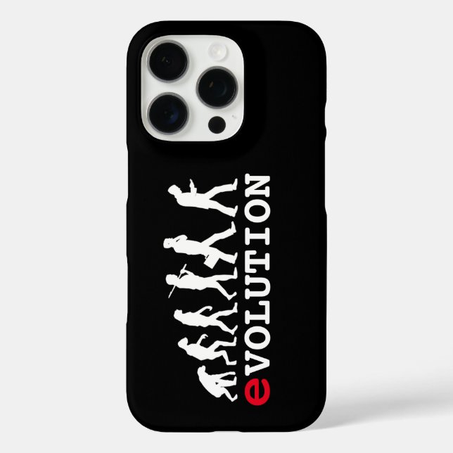 Funny Evolution Smartphone Addict Case-Mate iPhone Case (Back)