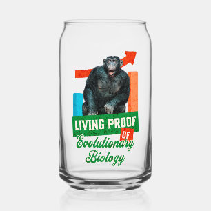 Funny Evolutionary Biology Chimp Humour Can Glass