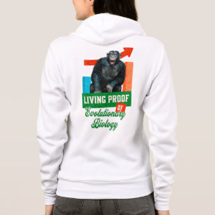 Funny Evolutionary Biology Chimp Humour Hoodie