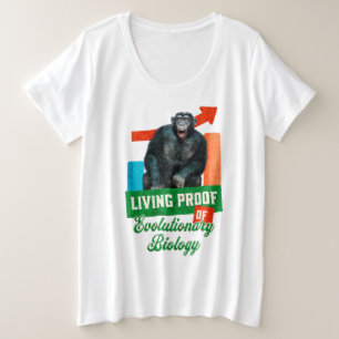 Funny Evolutionary Biology Chimp Humour Plus Size T-Shirt