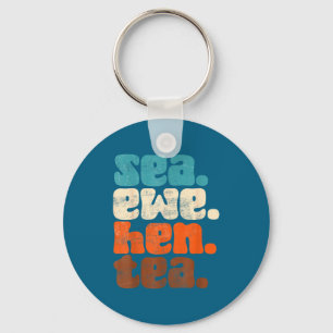 Funny Ewe Sea Icons Groovy No Meaning Hen Tea Key Ring