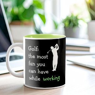 Funny Executive Golf Gift Two-Tone Coffee Mug