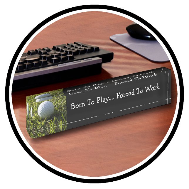 Funny Executive Office Golf Theme Nameplate (Creator Uploaded)
