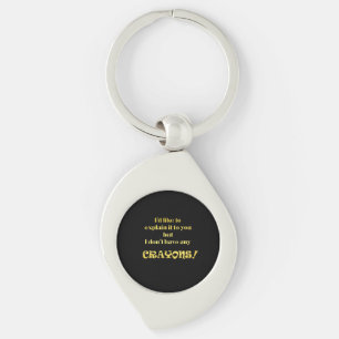 Funny Explain With Crayons Joke Key Ring