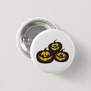 Funny Expressions Halloween Pumpkins 3 Cm Round Badge