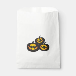 Funny Expressions Halloween Pumpkins Favour Bags