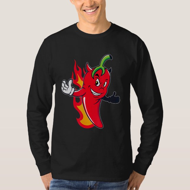 Funny Extra Sharp Hot Chilli Addict Pepper T-Shirt (Front)